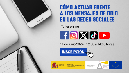 Cartel de Cómo actuar frente a los mensajes de odio en las redes sociales’